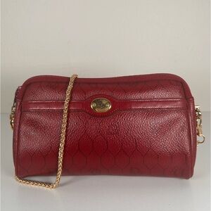 Authentic Christian Dior red honeycomb pochette